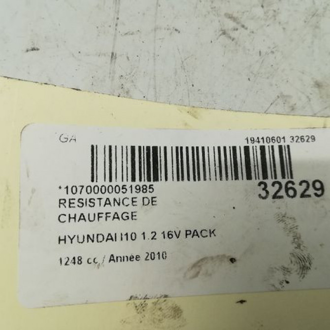 Resistance de chauffage occasion HYUNDAI I 10 I Phase 1 03-2008->12-2010 1.2i 9703507000 4