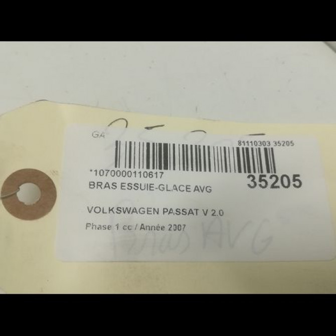 Bras essuie-glace avant gauche occasion VOLKSWAGEN PASSAT V Phase 1 03-2005->10-2010 2.0 TDI 140ch 3C1955409C 2