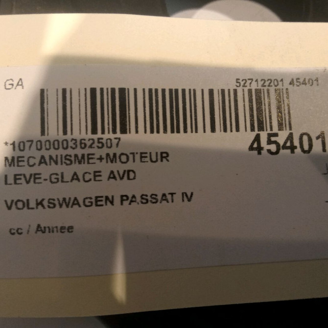 Mecanisme + moteur lève-glace avant droit occasion 4