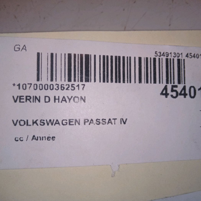 Verin droit hayon occasion 3