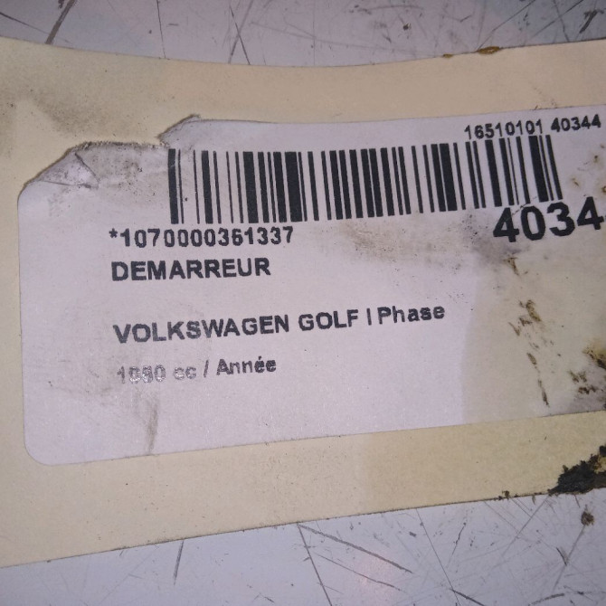 Démarreur occasion VOLKSWAGEN GOLF I Phase 2 07-1980->01-1984 5