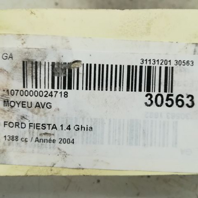 Moyeu avg occasion FORD FIESTA V Phase 1 09-2002->10-2005 1.4i 1201569 5