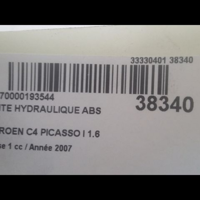 Unité hydraulique ABS occasion CITROEN C4 PICASSO I Phase 1 01-2007->10-2013 1.6 HDi 16v 110ch 4541AG 3