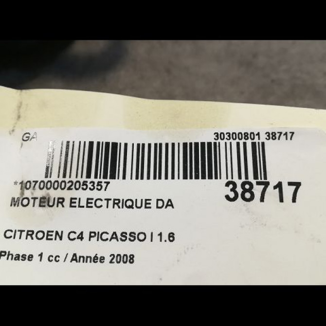 Moteur electrique de direction assistée occasion CITROEN C4 PICASSO I Phase 1 01-2007->10-2013 1.6 HDi 16v 110ch 4007WK 4