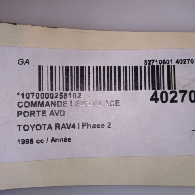 Commande lève-glace porte avant droite occasion TOYOTA RAV4 I Phase 2 11-1997->07-2000 4