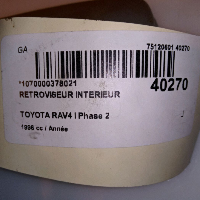 Retroviseur interieur occasion TOYOTA RAV4 I Phase 2 11-1997->07-2000 8781012270B0 3