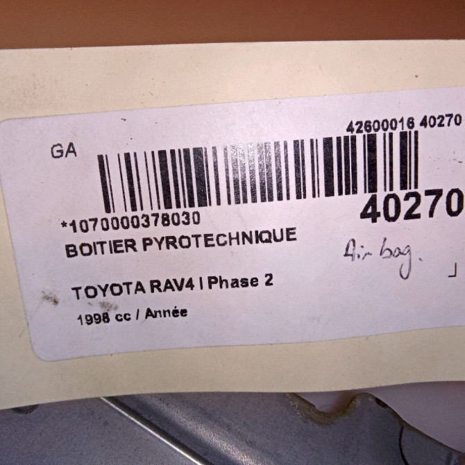 Boitier pyrotechnique occasion TOYOTA RAV4 I Phase 2 11-1997->07-2000 8917042040 4