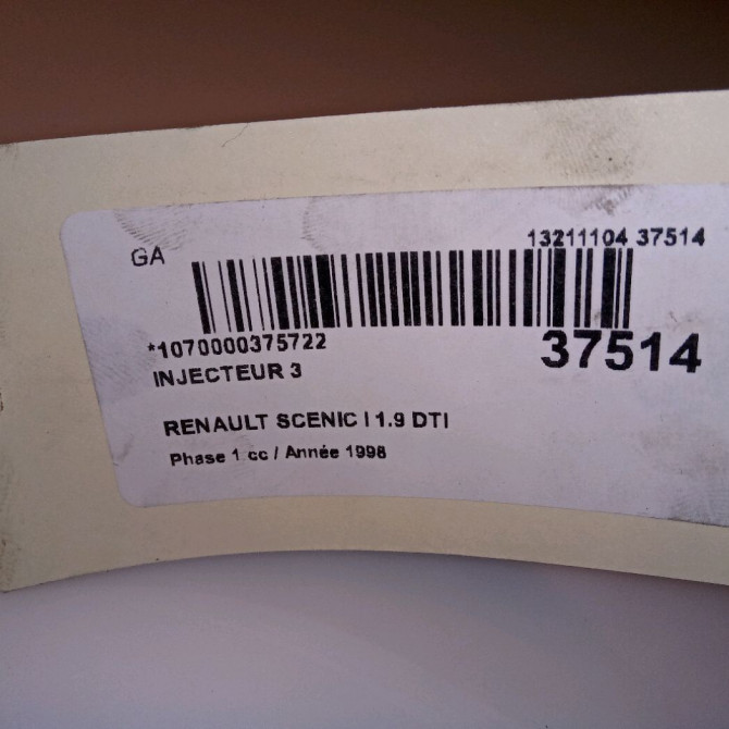 occasion RENAULT SCENIC I Phase 1 09-1996->08-1999 1.9 DTI 100ch 7700875036 3