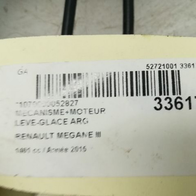 Mecanisme+moteur leve-glace arg occasion RENAULT MEGANE III Phase 3 10-2013->... 1.6 DCI 130ch 827210008R 4