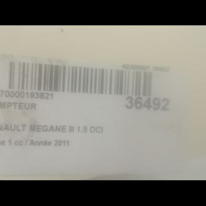Compteur occasion RENAULT MEGANE III Phase 1 11-2008->01-2012 1.5 DCI 110ch 248107859R 3