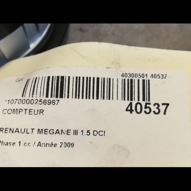 Compteur occasion RENAULT MEGANE III Phase 1 11-2008->01-2012 1.5 DCI 85ch 248107859R 3