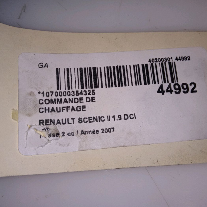Commande de chauffage occasion RENAULT SCENIC II Phase 2 09-2006->04-2009 1.9 DCI 130ch 7701208975 4