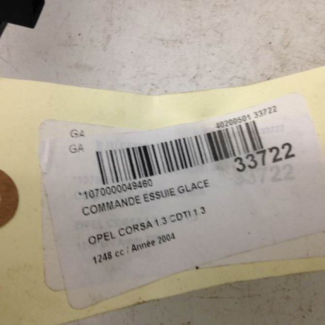 Commande essuie glace occasion OPEL CORSA III Phase 2 08-2003->09-2006 1.3 CDTI 9185417 3