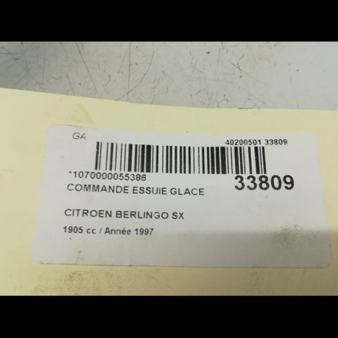 Commande essuie glace occasion CITROEN BERLINGO I Phase 2 11-2002->10-2010 6