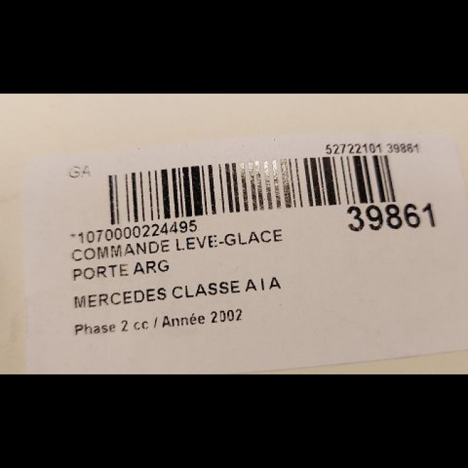 Commande leve-glace porte arrière gauche occasion MERCEDES CLASSE A I Phase 2 03-2001->09-2004 A 170 CDI 21082082107C45 3