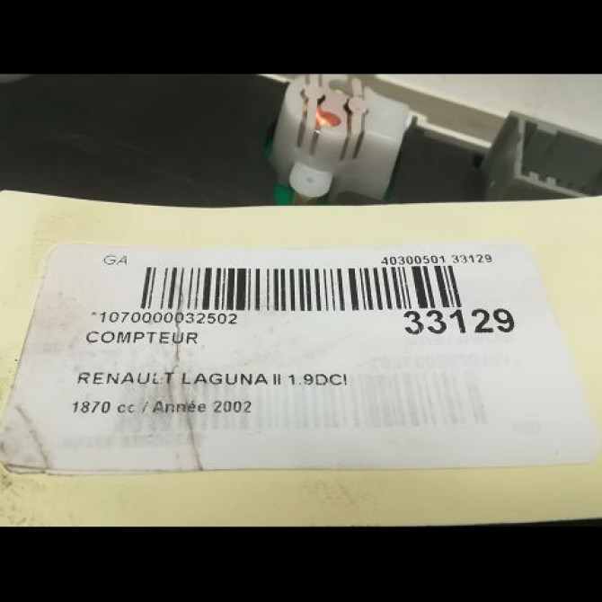 Compteur occasion RENAULT LAGUNA II Phase 1 11-2000->03-2005 1.9 DCI 120ch 8200291334 5