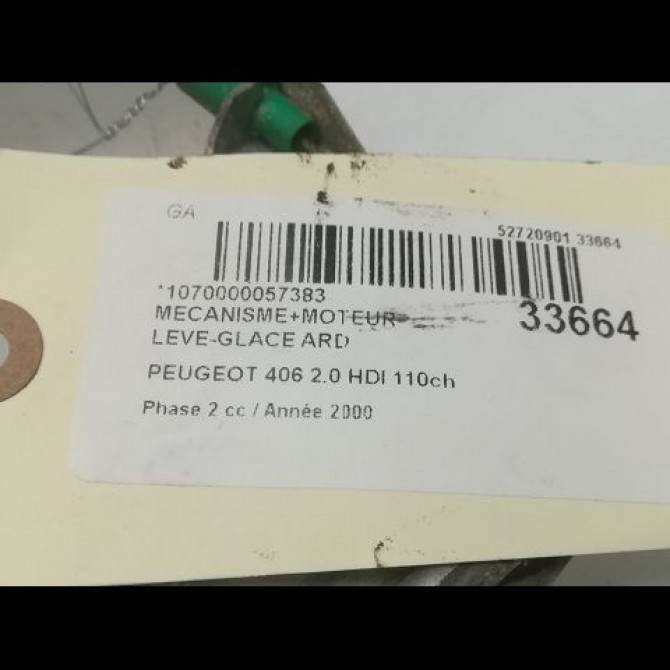 Mecanisme+moteur leve-glace ard occasion PEUGEOT 406 Phase 2 04-1999->04-2004 2.0 HDI 110ch 922457 4