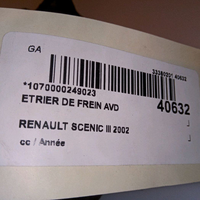 Etrier de frein avant droit occasion RENAULT SCENIC III 4