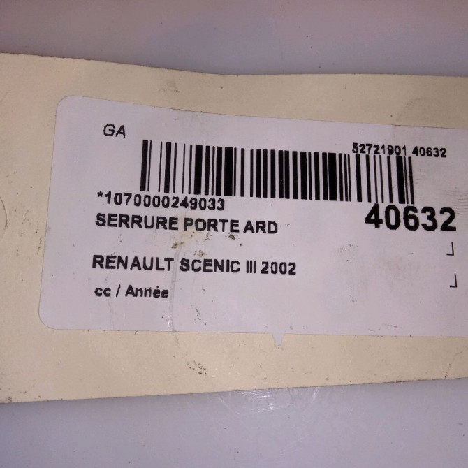 Serrure porte ard occasion RENAULT SCENIC III 4