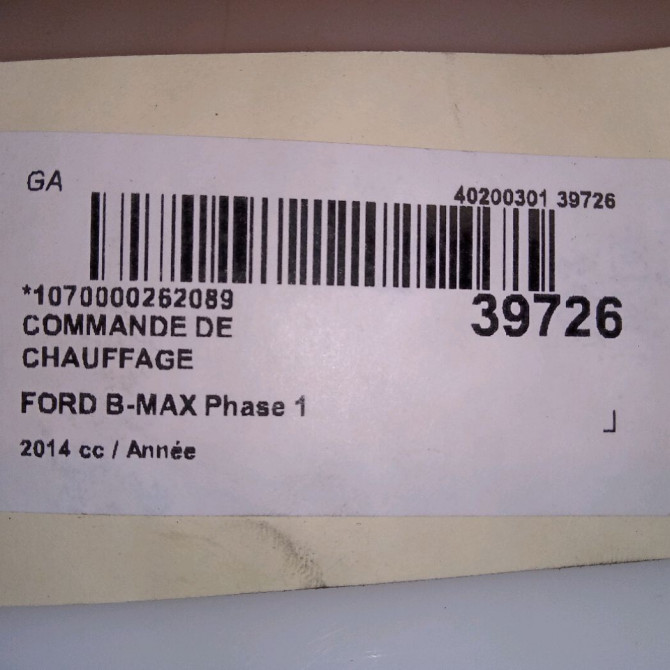 Commande de chauffage occasion FORD B-MAX Phase 1 06-2012->... 2116813 4