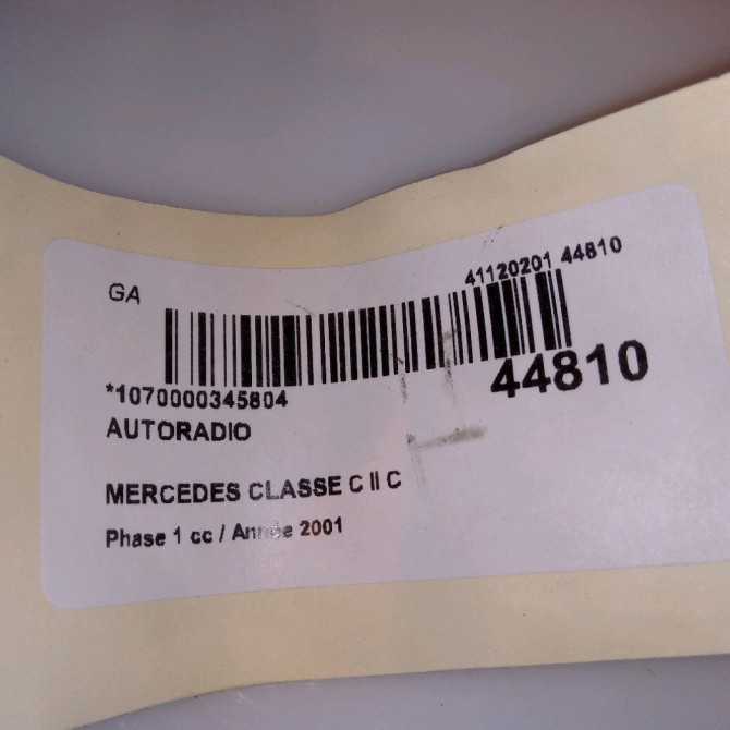 Autoradio occasion MERCEDES CLASSE C II Phase 1 05-2000->03-2004 C 220 CDI 2038201786 5
