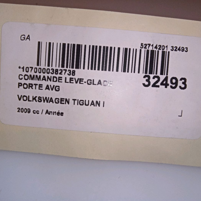 Commande lève-glace porte avant gauche occasion VOLKSWAGEN TIGUAN I Phase 1 11-2007->04-2011 4