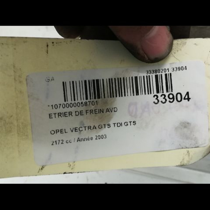 Etrier de frein avant droit occasion OPEL VECTRA III Phase 1 06-2002->10-2005 2.2 DTI 16v 125ch 93185746 4