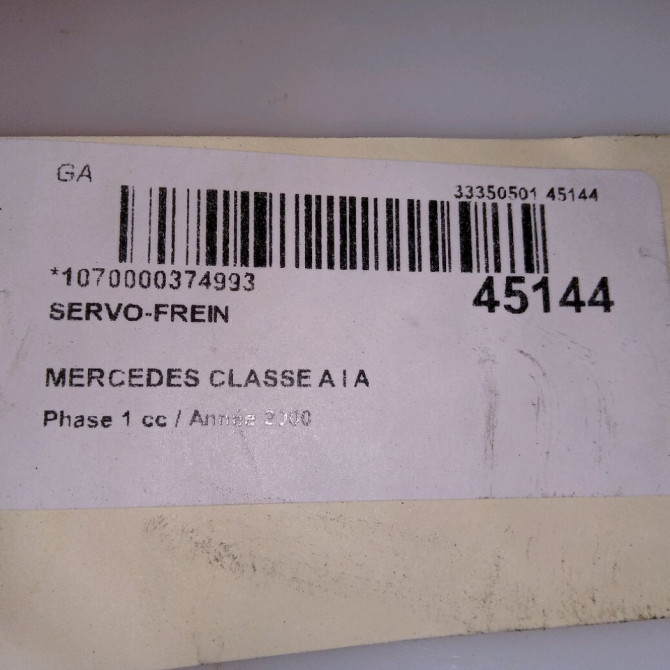 Servo-frein occasion MERCEDES CLASSE A I Phase 1 01-1998->03-2001 A 170 CDI 54301230 4