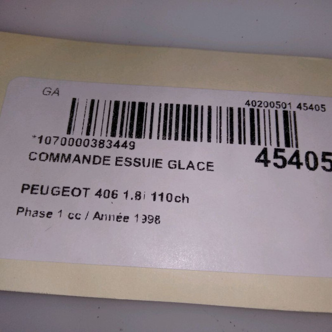 Commande essuie glace occasion PEUGEOT 406 Phase 1 10-1995->04-1999 1.8i 110ch 6239A8 3