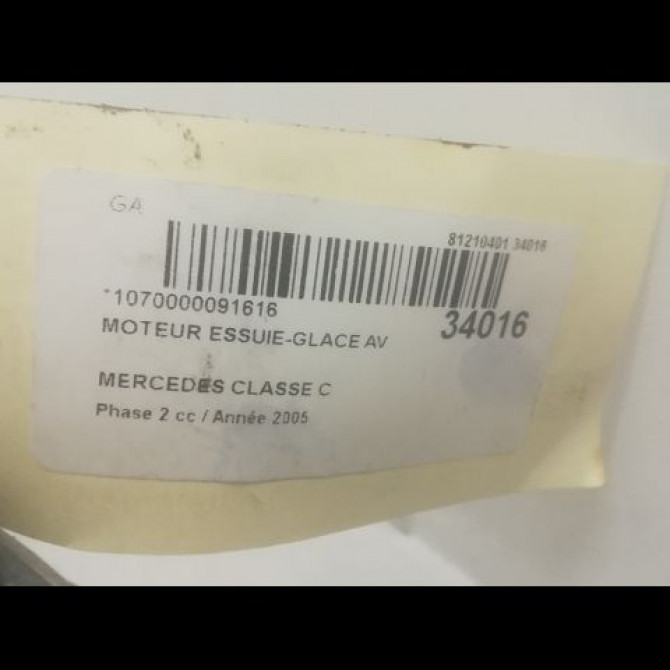 Moteur essuie-glace avant occasion MERCEDES CLASSE C COUPE SPORT II Phase 2 03-2004->04-2008 C 220 CDI 2038200342 3