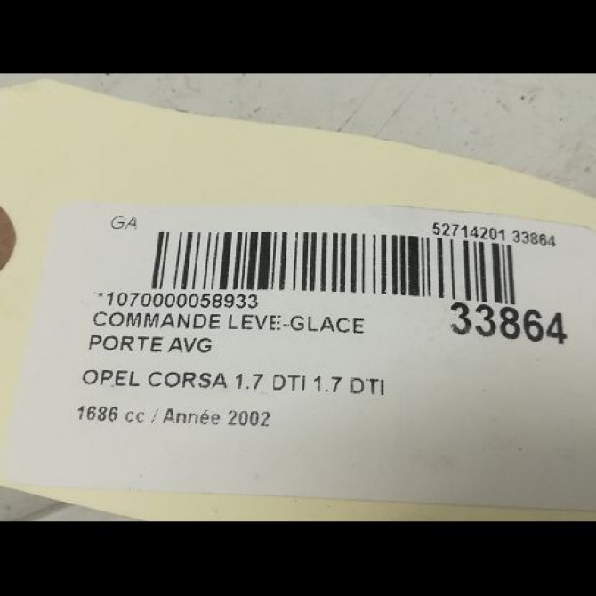 Commande lève-glace porte avant gauche occasion OPEL CORSA III Phase 1 10-2000->08-2003 1.7 DI 16v 24411030 4