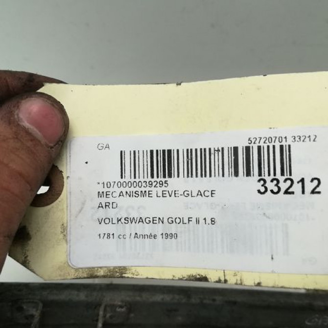 Mecanisme leve-glace arrière droit occasion VOLKSWAGEN GOLF II Phase 1 01-1984->06-1992 4