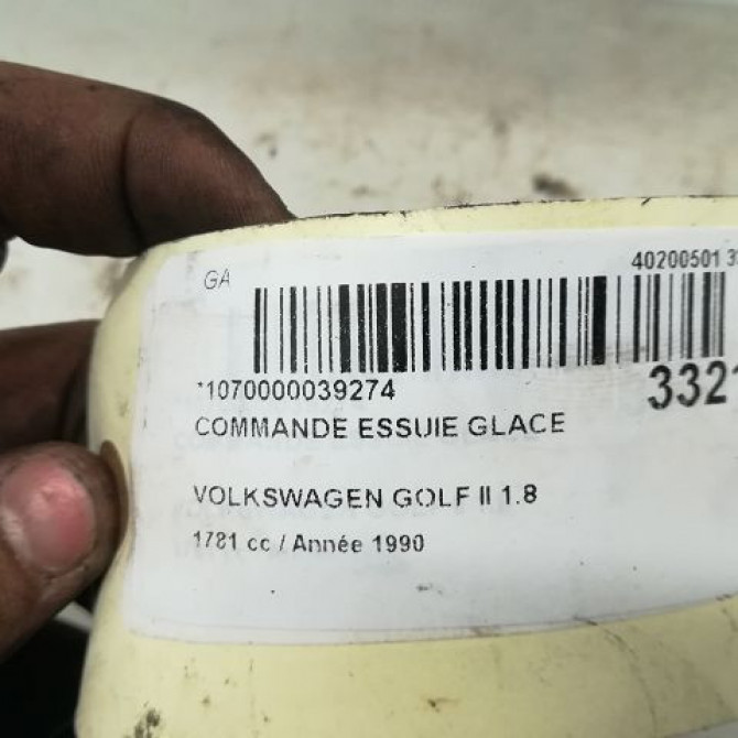 Commande essuie glace occasion VOLKSWAGEN GOLF II Phase 1 01-1984->06-1992 5