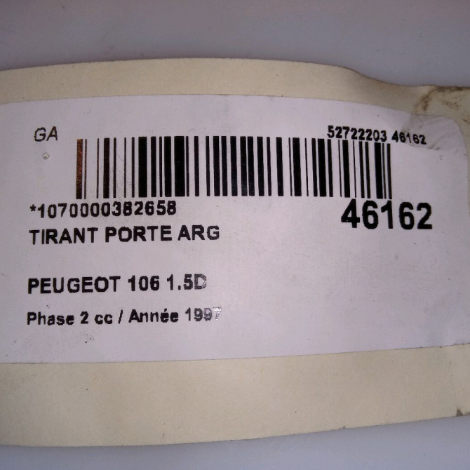 occasion PEUGEOT 106 Phase 2 04-1996->09-2003 1.5D 3