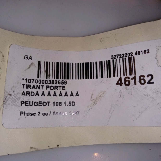 occasion PEUGEOT 106 Phase 2 04-1996->09-2003 1.5D 4