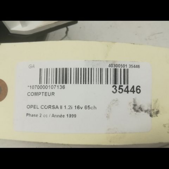 Compteur occasion OPEL CORSA II Phase 2 04-1997->10-2000 1.2i 16v 65ch 9113255 3