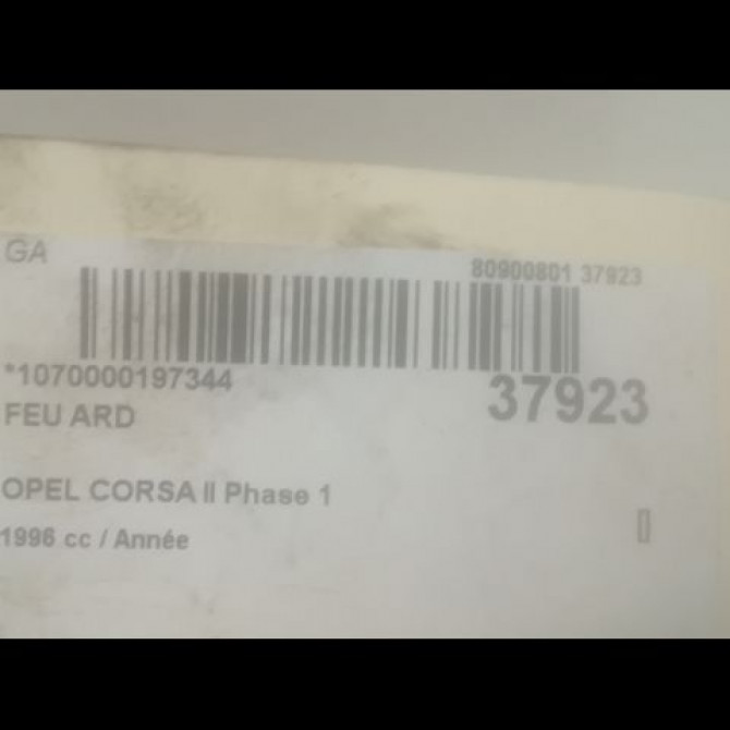 Feu arrière droit occasion OPEL CORSA II Phase 1 03-1993->04-1997 90444811 3