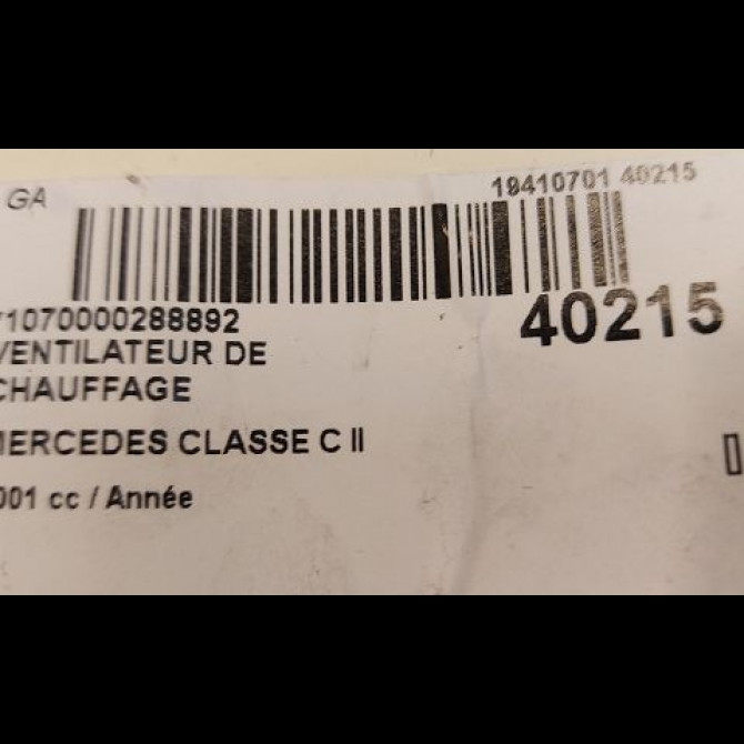 Ventilateur de chauffage occasion MERCEDES CLASSE C II Phase 1 05-2000->03-2004 2038202514 3