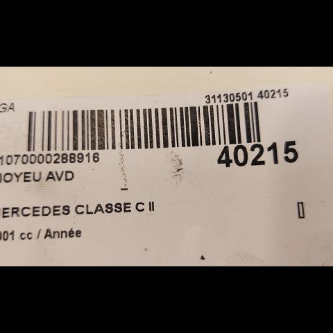 Moyeu avd occasion MERCEDES CLASSE C II Phase 1 05-2000->03-2004 2033300051 3