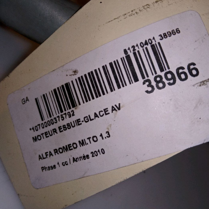 Moteur essuie-glace avant occasion ALFA ROMEO MI.TO MI.TO Phase 1 2008-09-01->2016-12-31 1.3 JTDM 95ch 50520319 4
