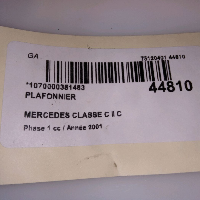 Plafonnier occasion MERCEDES CLASSE C II Phase 1 05-2000->03-2004 C 220 CDI 2108203401 4