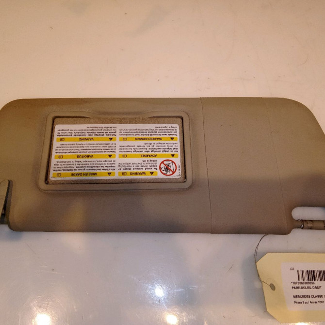 Pare-soleil droit occasion MERCEDES CLASSE C II Phase 2 03-2004->06-2007 C 200 CDi 20381016109E86 1