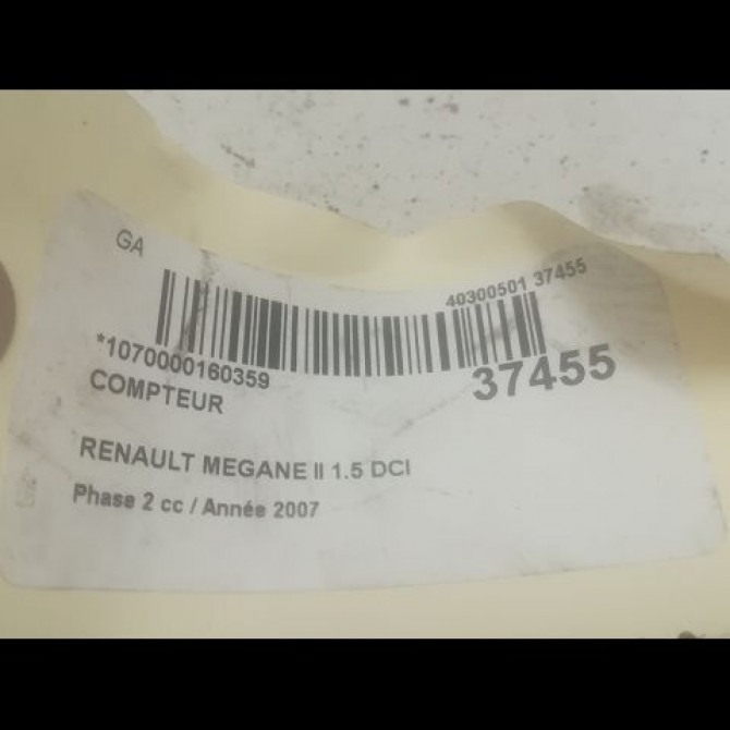 Compteur occasion RENAULT MEGANE II Phase 2 01-2006->06-2009 1.5 DCI 85ch 8200720313 3