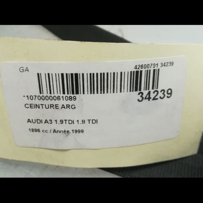 Ceinture arrière gauche occasion AUDI A3 I Phase 1 09-1996->10-2000 8L3857805V04 5
