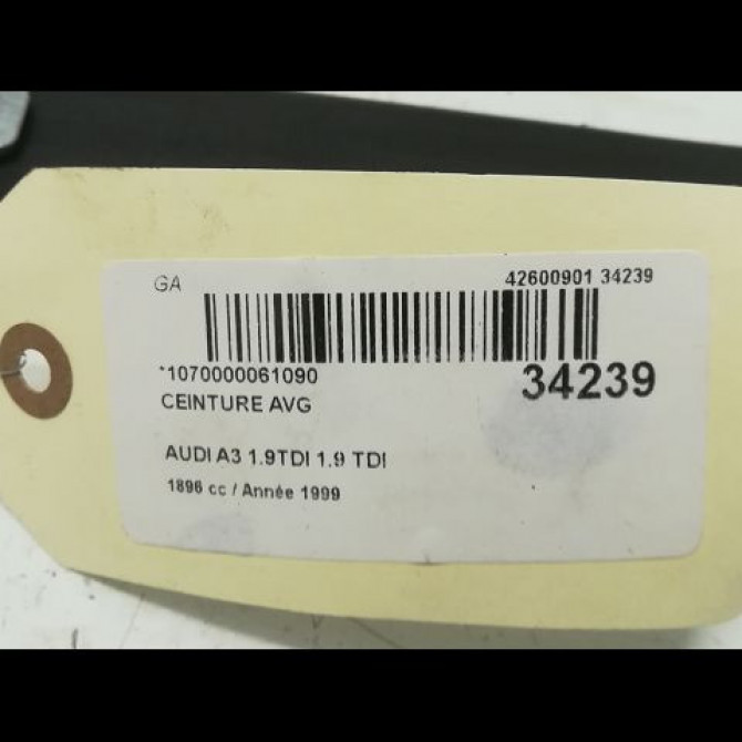 Ceinture avant gauche occasion AUDI A3 I Phase 1 09-1996->10-2000 8L3857705AV04 5