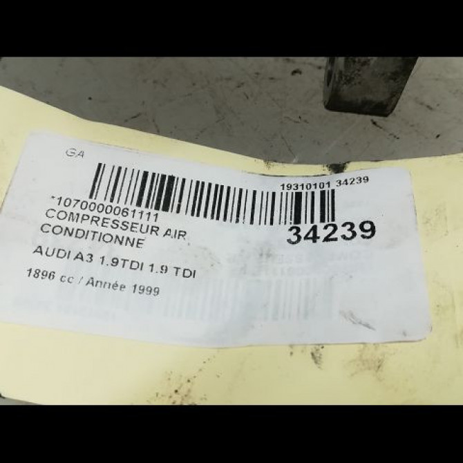 Compresseur air conditionne occasion AUDI A3 I Phase 1 09-1996->10-2000 5