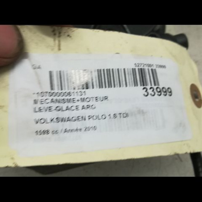 Mecanisme+moteur leve-glace arg occasion VOLKSWAGEN POLO V POLO V Phase 1 2009-09-01->2014-05-31 1.6 TDI 90 6R4839461G 4