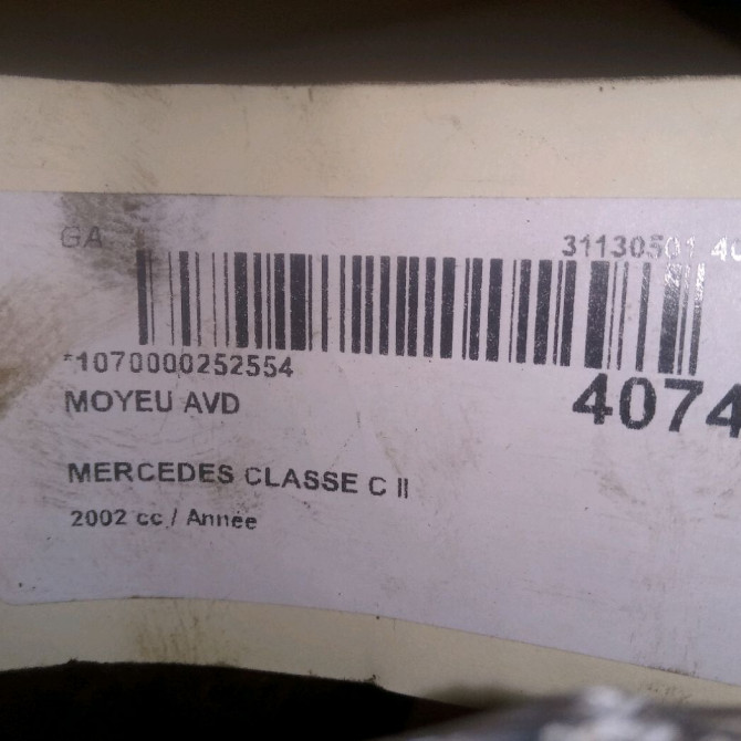 Moyeu avd occasion MERCEDES CLASSE C II Phase 1 05-2000->03-2004 4