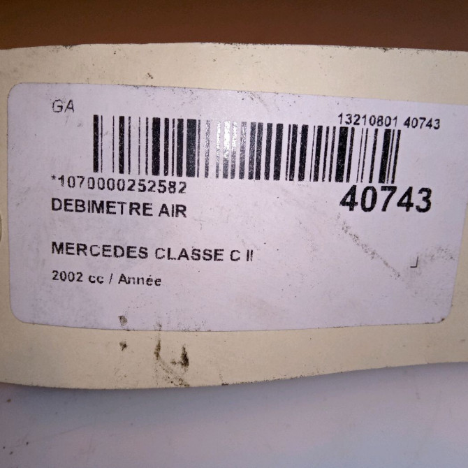 Debimetre air occasion MERCEDES CLASSE C II Phase 1 05-2000->03-2004 5