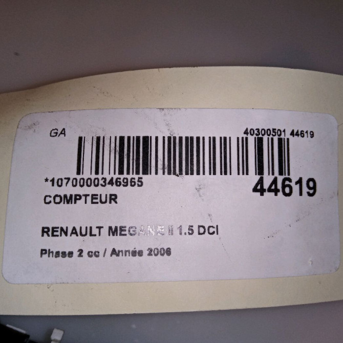 Compteur occasion RENAULT MEGANE II Phase 2 01-2006->06-2009 1.5 DCI 85ch 8200720313 4